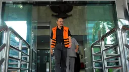 Heru Sulaksono tersangka kasus dugaan korupsi pembangunan Dermaga Sabang tahun anggaran 2006-2010, Jakarta, Selasa (22/07/2014) (Liputan6.com/Faisal R Syam)