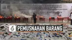 Menteri Perdagangan melakukan pemusnahan barang impor tanpa izin. Barang itu hasil pengawasan tata niaga impor di luar kawasan pabean pada 2019.