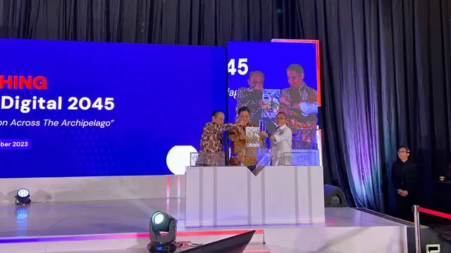 Menteri Koordinator Bidang Perekonomian Airlangga Hartarto menghadiri peluncuran Visi Indonesia Digital 2045 yang digelar di Jakarta, Rabu (13/12/2023). (Dok Kemenko Perekonomian)
