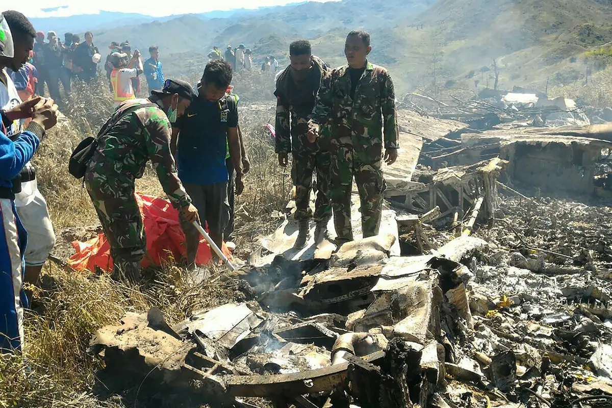 [LIPUTAN6.COM] 20161218-Hercules TNI AU Jatuh di Wamena-Papua