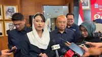 Wakil Menteri Perdagangan (Wamendag) Dyah Roro Esti dalam konferensi pers ISF 2025, Rabu (6/8/2025). (Liputan6.com/Tira)&nbsp;