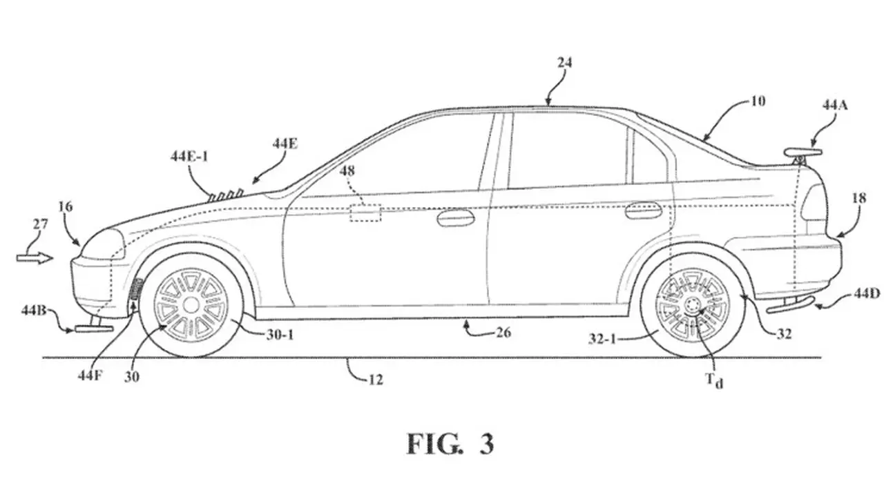Desain paten hydroplanning dari GM