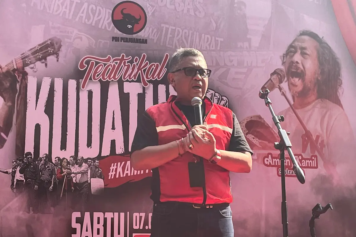 Sekjen PDIP Hasto Kristiyanto di Peringatan Peristiwa Kudatuli 2024