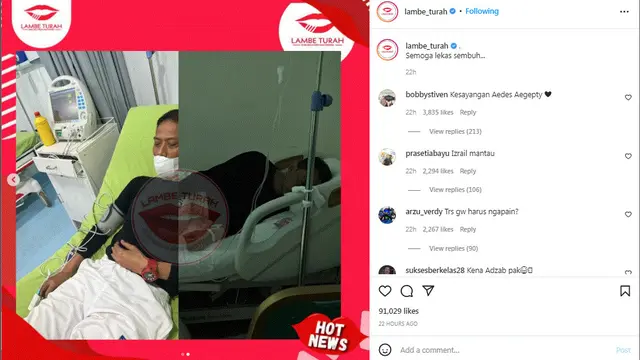 Doddy Sudrajat tengah terbaring lemah di rumah sakit