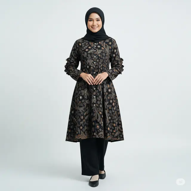 Inspirasi Outfit Batik Anti Buncit untuk Ibu Muda.