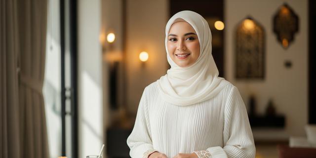 9 Inspirasi Model Baju Kurung Warna Ivory untuk Lebaran 2026, Tampak Modern dan Elegan