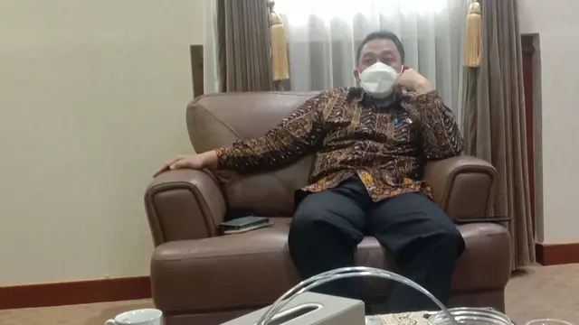 Sanuji Pentamerta, Walikota Cilego, Di Temui Di Kantornya. (Jumat, 05/03/2021). (Liputan6.com/Yandhi Deslatama).