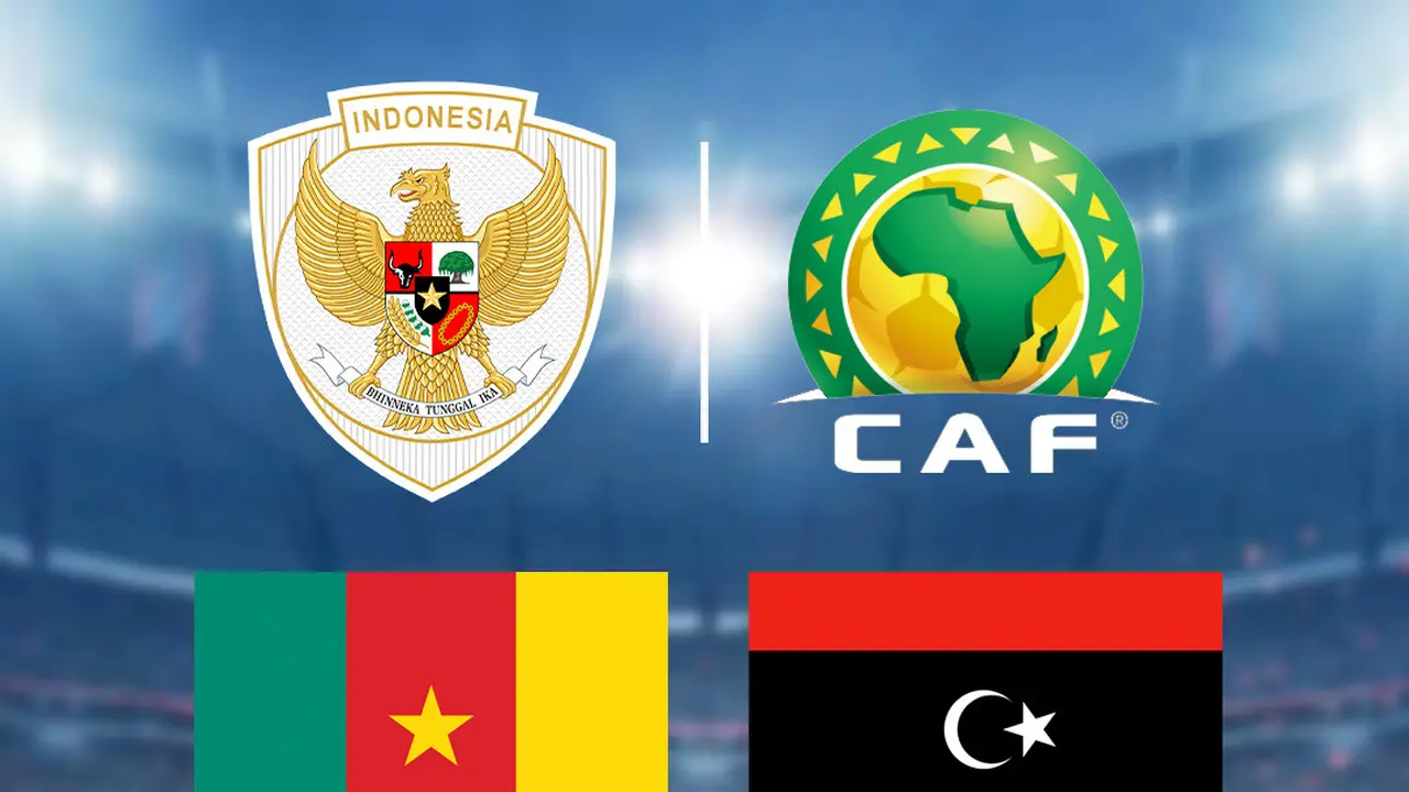 Ilustrasi - Logo Garuda dan Logo CAF
