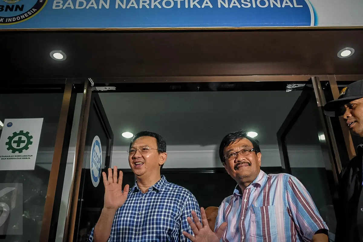 20160925-Tes Narkoba, Ahok-Djarot Tiba di BNN-Jakarta