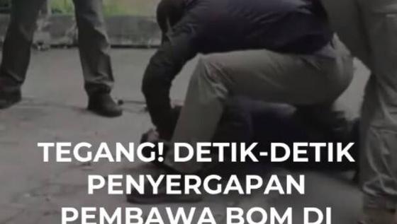TEGANG! DETIK-DETIK PENYERGAPAN PEMBAWA BOM DI TENGAH JALAN
