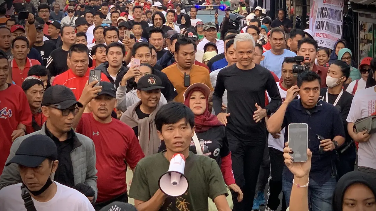 Ganjar Pranowo Lari Pagi di Bogor