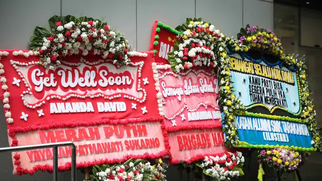 Karangan Bunga untuk David Korban Penganiayaan Mario Dandy Banjiri RS Mayapada