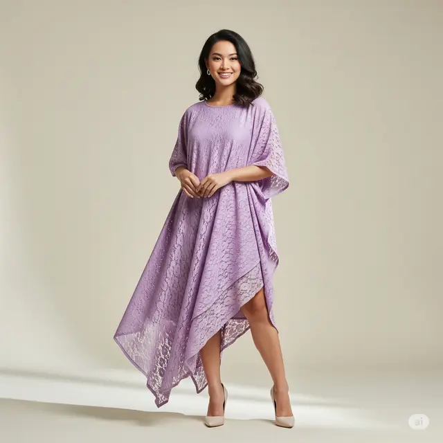 Model Dress Brokat Belah Samping Terpopuler.