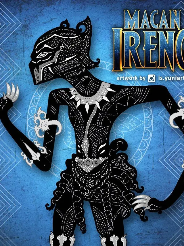 Desain Black Panther Versi Wayang oleh Is Yuniarto (Instagram/ is.yuniarto)