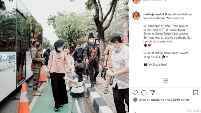 Mulan Jameela - Ahmad Dhani (Foto: Instagram/@mulanjameela1)
