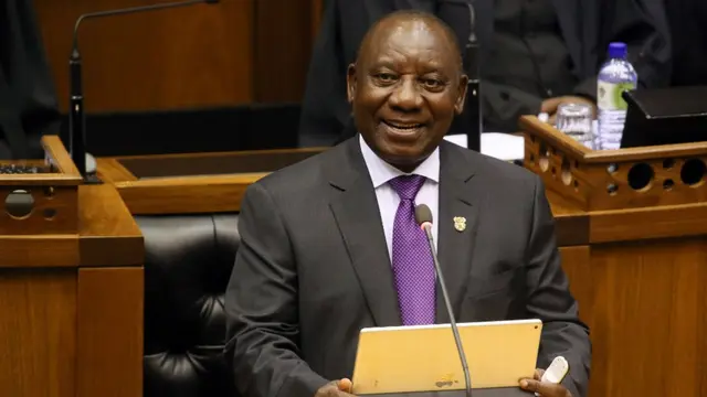 Cyril Ramaphosa dilantik sebagai preisden baru Afrika Selatan pada Sabtu 25 Mei 2019 (AFP/Ruvan Boshoff)