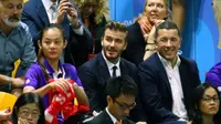 David Beckham membuat kejutan dengan menyaksikan pertandingan sepak bola di ajang ASEAN Para Games 2015, Minggu (6/12/2015). 