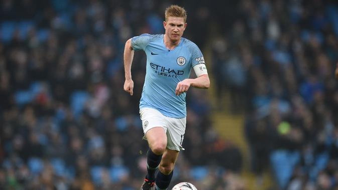 Kevin De Bruyne dijagokan jadi kapten baru Manchester City. (AFP/Oli Scarff)