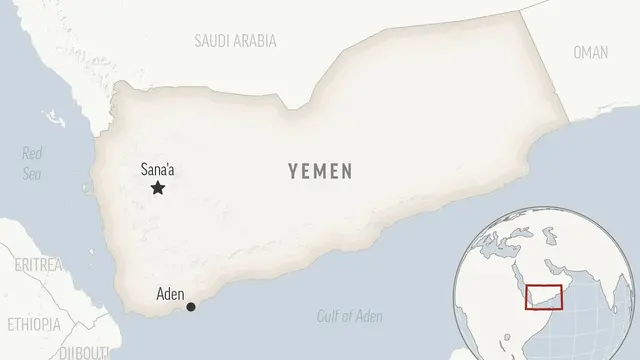 Peta lokasi Houthi yang berbasis di Yaman. (AP)