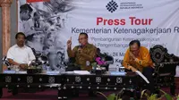 Press Tour Kemnaker bertajuk "Pembangunan Ketenagakerjaan Melalui Pengembangan Potensi Daerah" di Balai Latihan Kerja (BLK) Lombok Timur (Lotim).