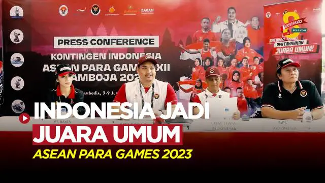 Berita Video, Indonesia berhasil meraih juara umum ASEAN Para Games 2023 yang berlangsung di Kamboja