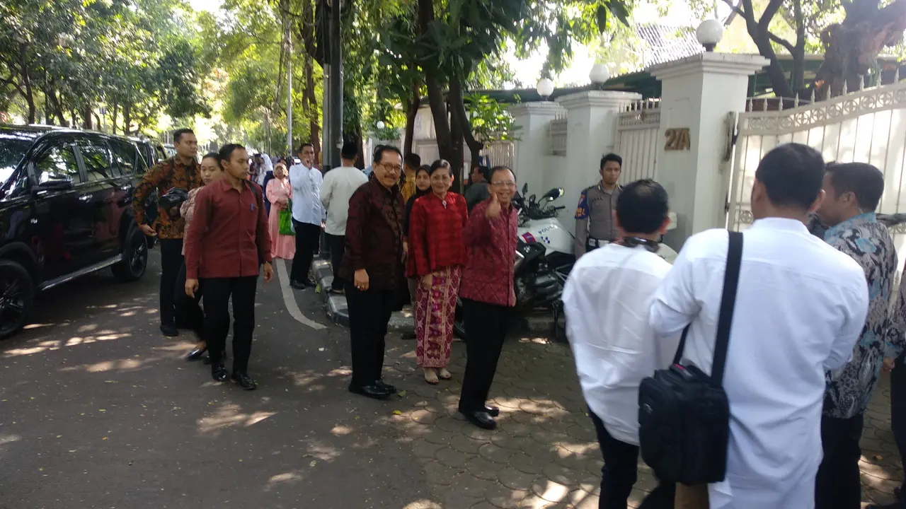 Suasana di rumah Ketum PDIP Megawati Soekarnoputri