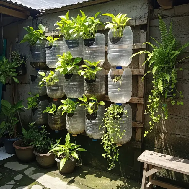 9 Ide Kebun Dinding dari Galon Air Mineral Bekas, Solusi Hijau Lahan Sempit