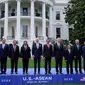 Presiden AS Joe Biden menjadi tuan rumah KTT AS-ASEAN di Gedung Putih, Kamis (12/5). (AP)