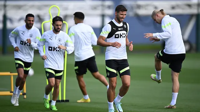 Intip Latihan Manchester City Jelang Hadapi Sevilla di Liga Champions