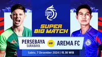 Jadwal BRI Liga 1 2024/2025, 7-9 Desember: Persebaya Surabaya vs Arema FC