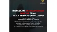 Akun Instagram BAZNAS Diretas