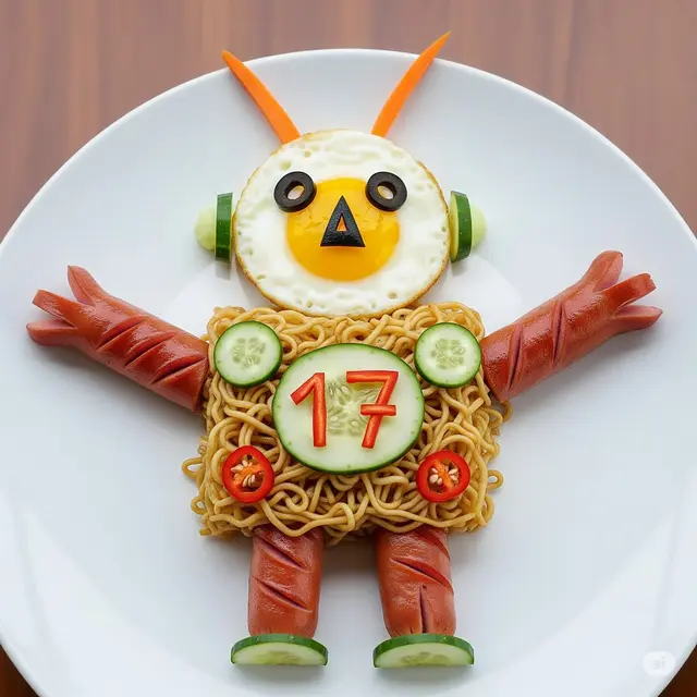 Inspirasi Kreatif Lomba Menghias Mie Goreng 17 Agustus untuk Semarakkan HUT RI 80. Foto: Gemini