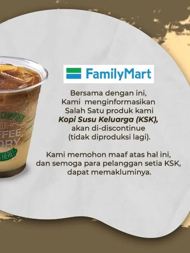 Warganet Heboh Family Mart Bakal Hentikan Produksi Kopi Susu Keluarga