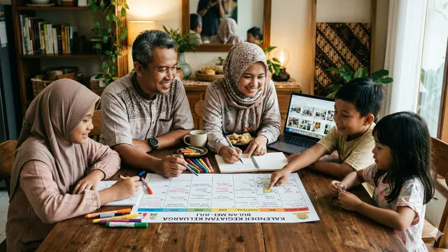 Ide Aktivitas Keluarga Setelah Lebaran Biar Enggak Post-Holiday Blues (Foto: Gemini AI)