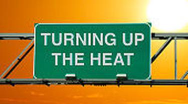 ilustrasi gelombang panas tinggi.