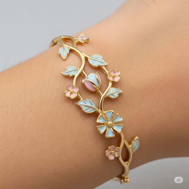Model Gelang Emas 22 Karat 5 Gram yang Unik.