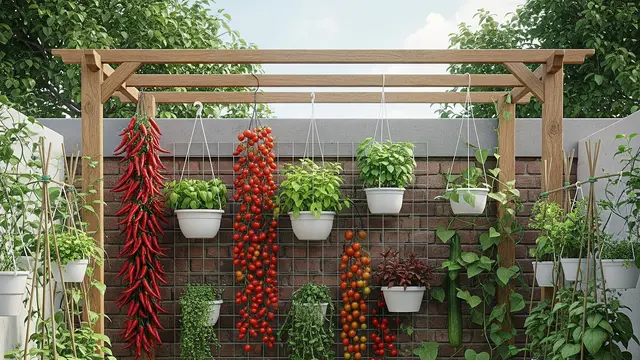 Model Halaman Belakang Rumah untuk Kebun Sayur Organik yang Produktif (Image by Gemini AI)