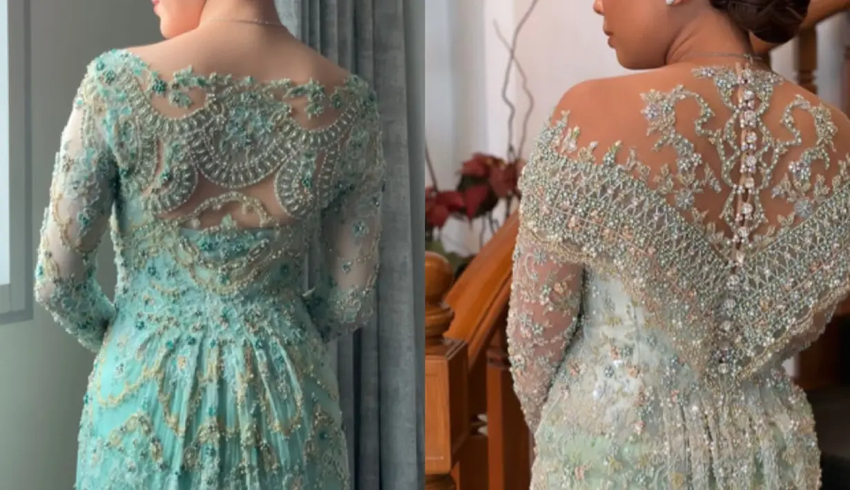 Tatanan rambut pun dibuat sanggul modern tanpa poni. Yang terlihat elegan. [@myrnamyura/@feliciahutapeaaa]