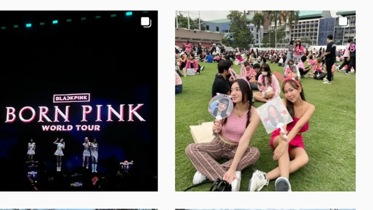 Konser Blackpink di Bangkok disaksikan artis Indonesia Nindy Ayunda dan Dannia Salsabilla (Foto: Instagram danniasalsabilla)