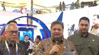 Menteri Koordinator Bidang Perekonomian Airlangga Hartarto dalam Main Event Sewindu PSN-Infrastructure forum, di Kota Kasablanka, Jakarta Selatan, Rabu (13/9/2023). (Tira/Liputan6.com)
