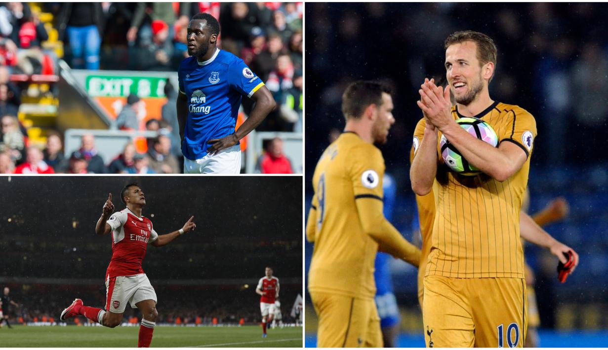 Berikut daftar lima top skorer Premier League sementara, Harry Kane mengambil alih posisi pemuncak daftar pencetak gol terbanyak melewati koleksi striker Everton, Romelu Lukaku. 
