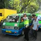 Sejumlah angkot dari berbagai trayek di Kota Bogor berdemonstrasi menolak sistem satu arah kawasan Kebin Raya (Liputan6.com/Achmad Sudarno)