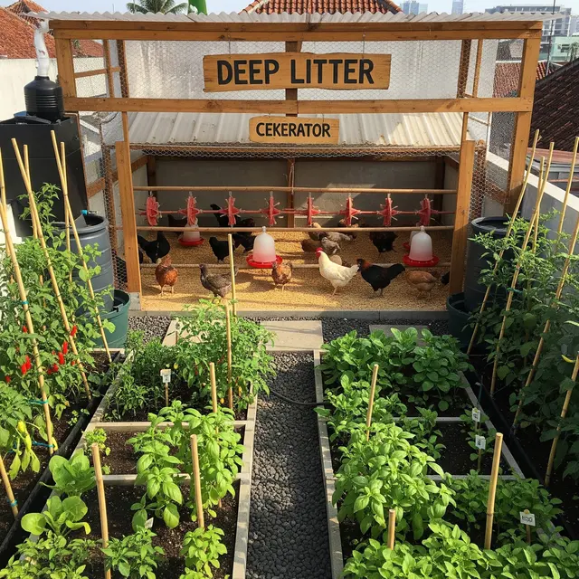 Ide Kebun Mini dan Ternak Ayam di Rooftop Rumah yang Anti Bau