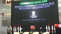 cara Program Edukasi Pasar Modal Syariah dan IDX Islamic Challenge 2019, Jakarta, Senin (18/3/2019).