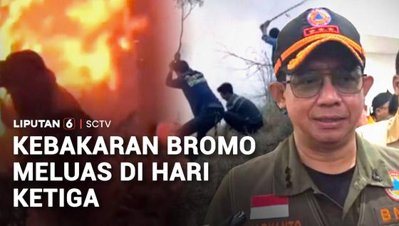 Kebakaran Bromo Meluas di Hari Ketiga