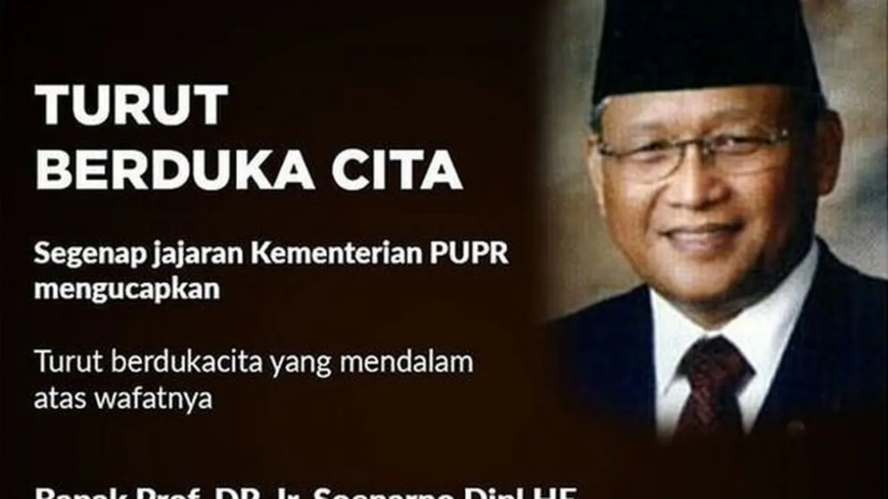 Prof.Dr.Soenarno.Dipl.HE Mantan Menteri Permukiman dan Prasarana Wilayah pada Kabinet Gotong Royong. (Istimewa)