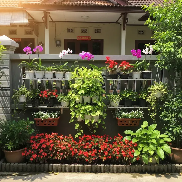 Inspirasi Taman Mini Depan Rumah Desa yang Bikin Rumah Sederhana Jadi Lebih Cantik (Image by Gemini AI)