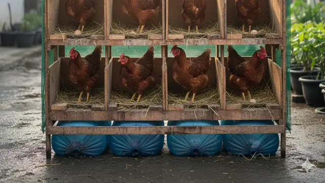 Desain Kandang Ayam Petelur Rumahan Inovatif. AI