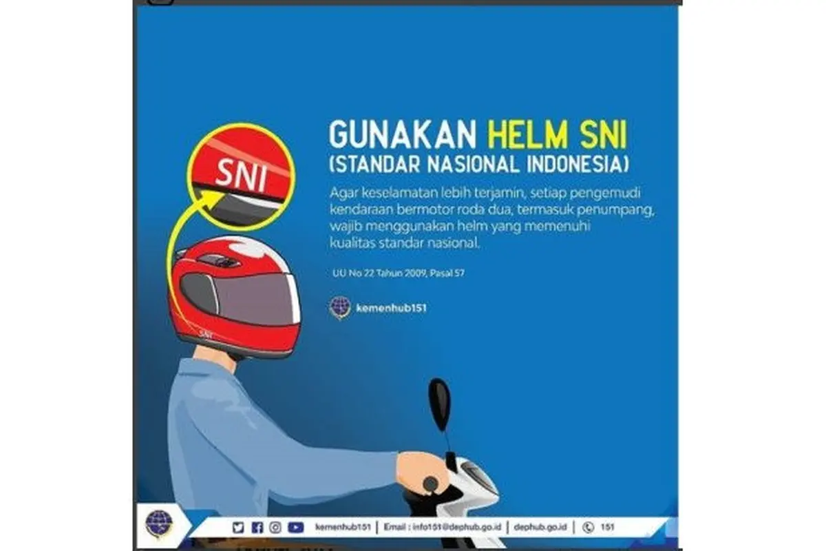 Kemenhub ingatkan pengendara motor pakai helm SNI