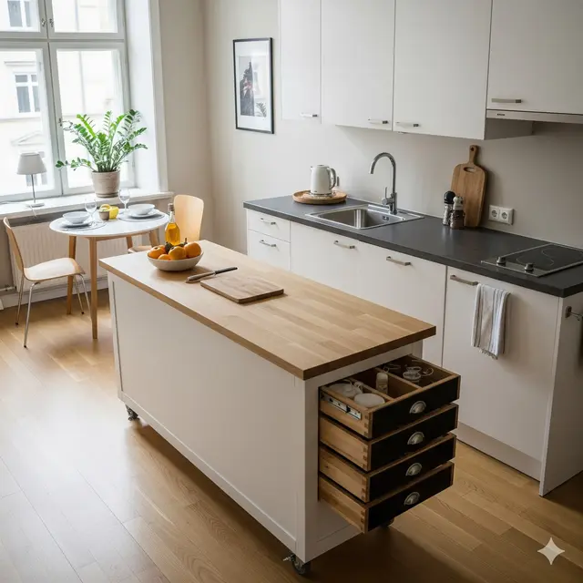 Kitchen Island Portable yang Memanjang